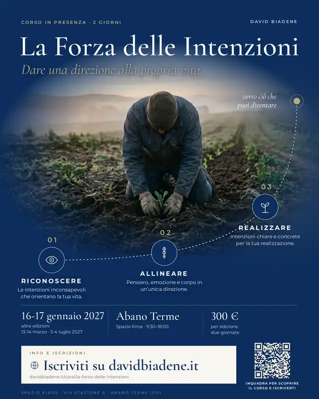 Locandina del corso La Forza delle Intenzioni