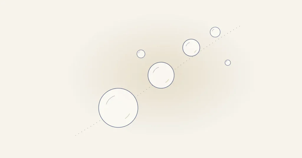 Vivere con leggerezza: bolle di sapone che salgono nella luce